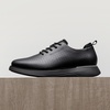Bruno Marc MaxFlex Men’s Dress Oxford Sneakers | Stay stylish with breathable perforated PU uppers plush EVA insoles, and slip-resistant soles for all-day comfort(Black)