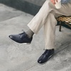 Bruno Marc Men’s Casual Dress Sneaker Oxford Shoes | Business Formal Derby Plain Toe Oxfords Crossflex GentEdge Soft Vamp(Blue)