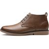 Bruno Marc Men’s Chukka-1 Classic Dress Boots | 4-Eyelet Lace-Up & Stretch Collar, Shock-Absorbent Elastic EVA Footbed for Men Smart Casual Chukka Boots(Brown)