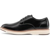 Bruno Marc Men’s Crossflex Casual Dress Oxfords Shoes | Soft Lining, Lightweight TPR Outsole, Lace-Up Closure, Ideal for Business, Casual & Formal Occasions(Black)