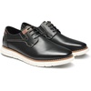 Bruno Marc Men’s Crossflex Oxford Dress Sneakers Casual Leather Dress Shoes(Black)