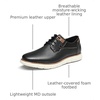 Bruno Marc Men’s Crossflex Oxford Dress Sneakers Casual Leather Dress Shoes(Black)