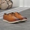Bruno Marc Men’s Crossflex Oxford Dress Sneakers Casual Leather Dress Shoes(Brown)