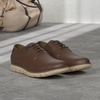 Bruno Marc Men’s Crossflex Oxford Dress Sneakers Casual Leather Dress Shoes(Dark Brown)