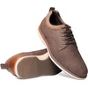 Bruno Marc Men’s Dress Shoes Casual Business Oxford | Scaled Synthetic Upper, Soft Removable Footbed, Lace-up Secure Fit, Flexible Outsole for Daily Work & Casual Wear(Brown)