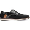 Bruno Marc Men’s Dress Shoes Casual Business Oxford | Scaled Synthetic Upper, Soft Removable Footbed, Lace-up Secure Fit, Flexible Outsole for Daily Work & Casual Wear(2-black)