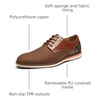 Bruno Marc Men’s Dress Shoes Casual Business Oxford | Scaled Synthetic Upper, Soft Removable Footbed, Lace-up Secure Fit, Flexible Outsole for Daily Work & Casual Wear(2-brown)