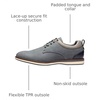 Bruno Marc Men’s Dress Shoes Casual Business Oxford | Scaled Synthetic Upper, Soft Removable Footbed, Lace-up Secure Fit, Flexible Outsole for Daily Work & Casual Wear(Grey)