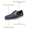 Bruno Marc Men’s Dress Shoes Casual Business Oxford | Scaled Synthetic Upper, Soft Removable Footbed, Lace-up Secure Fit, Flexible Outsole for Daily Work & Casual Wear(2-navy)