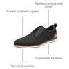 Bruno Marc Men’s Dress Shoes Casual Business Oxford | Scaled Synthetic Upper, Soft Removable Footbed, Lace-up Secure Fit, Flexible Outsole for Daily Work & Casual Wear(Black)