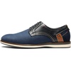 Bruno Marc Men’s Dress Shoes Casual Business Oxford | Scaled Synthetic Upper, Soft Removable Footbed, Lace-up Secure Fit, Flexible Outsole for Daily Work & Casual Wear(2-navy)