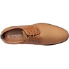 Bruno Marc Men’s Dress Shoes Casual Business Oxford | Scaled Synthetic Upper, Soft Removable Footbed, Lace-up Secure Fit, Flexible Outsole for Daily Work & Casual Wear(2-tan)