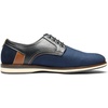 Bruno Marc Men’s Dress Shoes Casual Business Oxford | Scaled Synthetic Upper, Soft Removable Footbed, Lace-up Secure Fit, Flexible Outsole for Daily Work & Casual Wear(2-navy)
