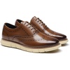 Bruno Marc Men’s Dress Sneakers Wingtip Oxford | Men’s Crossflex Sneakers Wingtip Derby Casual Oxford Formal Shoes Ultra Light for Business, Casual & Daily Wear(Brown-wing)