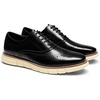 Bruno Marc Men’s Dress Sneakers Wingtip Oxford | Men’s Crossflex Sneakers Wingtip Derby Casual Oxford Formal Shoes Ultra Light for Business, Casual & Daily Wear(Black-wing)