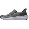 Bruno Marc Men’s Hands Free Slip on Loafers Casual Sneakers Canvas Walking Shoes(Dark Grey)