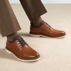 Bruno Marc Men’s Lace-Up Comfortable Fashion Dress Shoes | For Work & Off-Work, Arch Support, Lightweight Cushioning, Elastic Collar, Polished Stylish Oxfords for All Occasions(Brown)