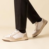 Bruno Marc Men’s Lightweight Casual Dress Sneakers | Fashion Tennis Breathable Comfortable Flexible Skating Business Tennis Lace-up Non-slip Lowtop Walking Versatile(White/Beige)