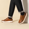 Bruno Marc Men’s Lightweight Casual Dress Sneakers | Fashion Tennis Breathable Comfortable Flexible Skating Business Tennis Lace-up Non-slip Lowtop Walking Versatile(Brown)