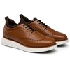 Bruno Marc Men’s MaxFlex Dress Sneakers Oxfords | 5mm Mesh EVA Insole with Arch Support, Shock-Absorbent MD Midsole, Non-Slip Rubber Outsole for Formal & Casual Wear(Light Brown-pu)