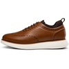 Bruno Marc Men’s MaxFlex Dress Sneakers Oxfords | 5mm Mesh EVA Insole with Arch Support, Shock-Absorbent MD Midsole, Non-Slip Rubber Outsole for Formal & Casual Wear(Light Brown-pu)