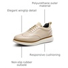 Bruno Marc Men’s MaxFlex Dress Sneakers Oxfords | 5mm Mesh EVA Insole with Arch Support, Shock-Absorbent MD Midsole, Non-Slip Rubber Outsole for Formal & Casual Wear(Apricot-pu)