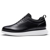 Bruno Marc Men’s MaxFlex Dress Sneakers Oxfords | 5mm Mesh EVA Insole with Arch Support, Shock-Absorbent MD Midsole, Non-Slip Rubber Outsole for Formal & Casual Wear(Black)