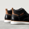 Bruno Marc Men’s Mid Top Chukka Sneaker Dress Boot | Lace-up breathable lining, comfy insole, ideal for daily wear, formal events casual outings, all-day comfort mid-top boots(Black)