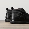 Bruno Marc Men’s Mid Top Chukka Sneaker Dress Boot | Lace-up breathable lining, comfy insole, ideal for daily wear, formal events casual outings, all-day comfort mid-top boots(Black Monochrome)