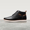 Bruno Marc Men’s Mid Top Chukka Sneaker Dress Boot | Lace-up breathable lining, comfy insole, ideal for daily wear, formal events casual outings, all-day comfort mid-top boots(Black)