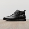 Bruno Marc Men’s Mid Top Chukka Sneaker Dress Boot | Lace-up breathable lining, comfy insole, ideal for daily wear, formal events casual outings, all-day comfort mid-top boots(Black Monochrome)