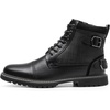 Bruno Marc Men’s Motorcycle Boots Oxford Dress Boot | Snow Boots(Black)