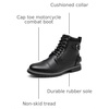 Bruno Marc Men’s Motorcycle Boots Oxford Dress Boot | Snow Boots(Black)