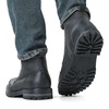 Bruno Marc Men’s Motorcycle Combat Warm Zipper Oxford Boot | Breathable Lining, Lace-up & Side Zipper, Durable TPR Outsole, Ideal for Motorcycle Riding & Daily Wear(Grey)