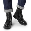 Bruno Marc Men’s Motorcycle Combat Warm Zipper Oxford Boot | Breathable Lining, Lace-up & Side Zipper, Durable TPR Outsole, Ideal for Motorcycle Riding & Daily Wear(Black)