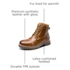 Bruno Marc Men’s Motorcycle Combat Warm Zipper Oxford Boot | Breathable Lining, Lace-up & Side Zipper, Durable TPR Outsole, Ideal for Motorcycle Riding & Daily Wear(Classic Brown)