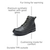 Bruno Marc Men’s Motorcycle Combat Warm Zipper Oxford Boot | Breathable Lining, Lace-up & Side Zipper, Durable TPR Outsole, Ideal for Motorcycle Riding & Daily Wear(Grey)