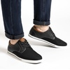Bruno Marc Men’s Oxfords Sneakers Casual Dress Shoes | Classic Canvas Tennis Office Work Shoes(Black)