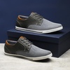 Bruno Marc Men’s Oxfords Sneakers Casual Dress Shoes | Classic Canvas Tennis Office Work Shoes(Grey)