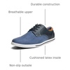 Bruno Marc Men’s Oxfords Sneakers Casual Dress Shoes | Classic Canvas Tennis Office Work Shoes(Navy)