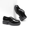 DREAM PAIRS Boys Girls Dress Shoes Kids Uniform Formal Classic Oxfords Lace-up for Toddler Little Big Kid(Black-pat)