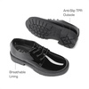 DREAM PAIRS Boys Girls Dress Shoes Kids Uniform Formal Classic Oxfords Lace-up for Toddler Little Big Kid(Black-pat)