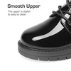 DREAM PAIRS Boys Girls Dress Shoes Kids Uniform Formal Classic Oxfords Lace-up for Toddler Little Big Kid(Black-pat)