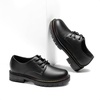 DREAM PAIRS Boys Girls Dress Shoes Kids Uniform Formal Classic Oxfords Lace-up for Toddler Little Big Kid(Black-pu)