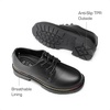 DREAM PAIRS Boys Girls Dress Shoes Kids Uniform Formal Classic Oxfords Lace-up for Toddler Little Big Kid(Black-pu)
