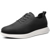 Bruno Marc MaxFlex Men’s Dress Oxford Sneakers | Stay stylish with breathable perforated PU uppers plush EVA insoles, and slip-resistant soles for all-day comfort(Black-nubuck)