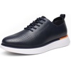 Bruno Marc MaxFlex Men’s Dress Oxford Sneakers | Stay stylish with breathable perforated PU uppers plush EVA insoles, and slip-resistant soles for all-day comfort(Blue)