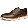 Bruno Marc Men’s Crossflex Casual Dress Oxfords Shoes | Soft Lining, Lightweight TPR Outsole, Lace-Up Closure, Ideal for Business, Casual & Formal Occasions(Dark Brown)