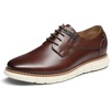 Bruno Marc Men’s Crossflex Oxford Dress Sneakers Casual Leather Dress Shoes(Dark Brown)