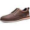 Bruno Marc Men’s Dress Shoes Casual Business Oxford | Scaled Synthetic Upper, Soft Removable Footbed, Lace-up Secure Fit, Flexible Outsole for Daily Work & Casual Wear(Brown)